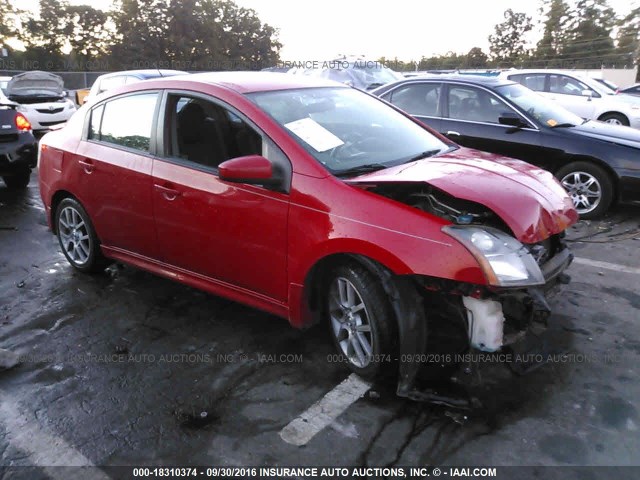 3N1BB61E88L718221 - 2008 NISSAN SENTRA SE-R RED photo 1