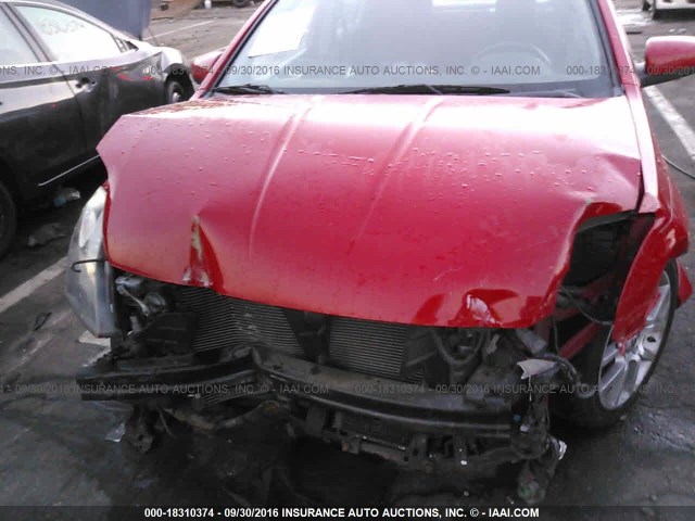 3N1BB61E88L718221 - 2008 NISSAN SENTRA SE-R RED photo 6