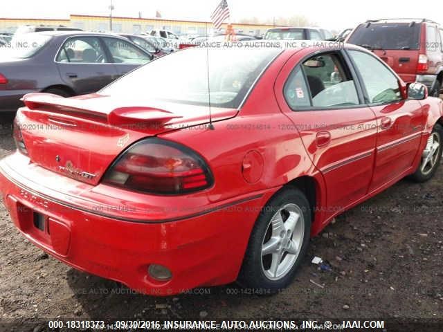 1G2NW52E4YM749094 - 2000 PONTIAC GRAND AM GT RED photo 4