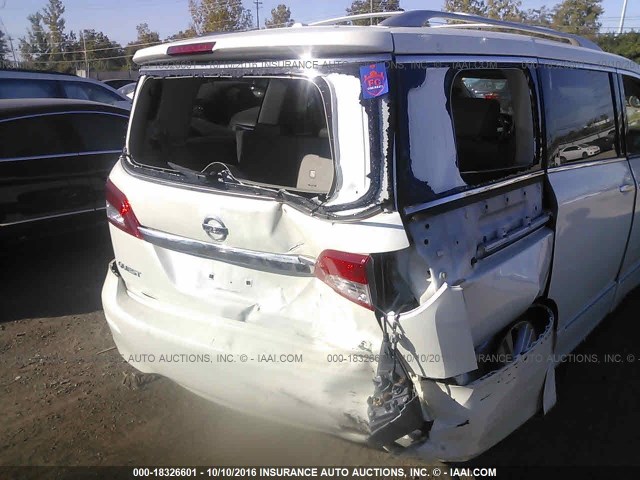 JN8AE2KP0C9051997 - 2012 NISSAN QUEST S/SV/SL/LE WHITE photo 6