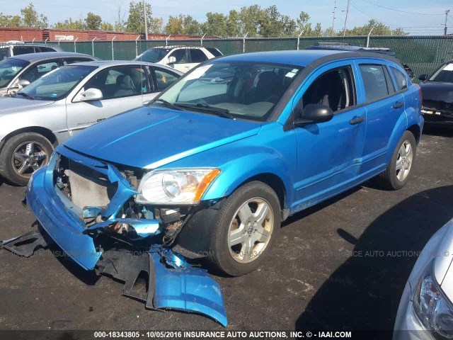 1B3HB48C58D595775 - 2008 DODGE CALIBER SXT BLUE photo 2