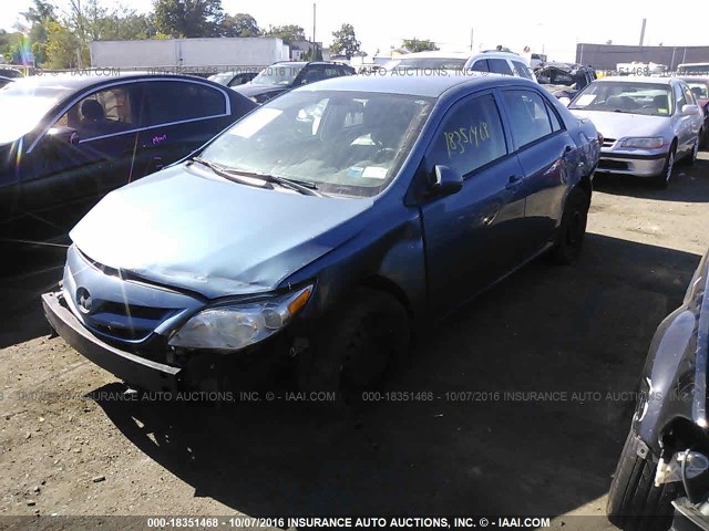 5YFBU4EE7DP121175 - 2013 TOYOTA COROLLA S/LE Light Blue photo 2