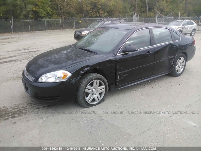 2G1WB5E36E1117140 - 2014 CHEVROLET IMPALA LIMITED LT BLACK photo 2