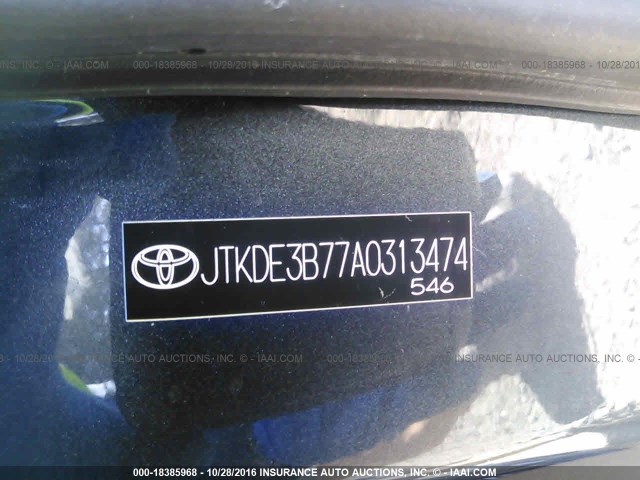 JTKDE3B77A0313474 - 2010 TOYOTA SCION TC ნაცრისფერი ფოტო 9