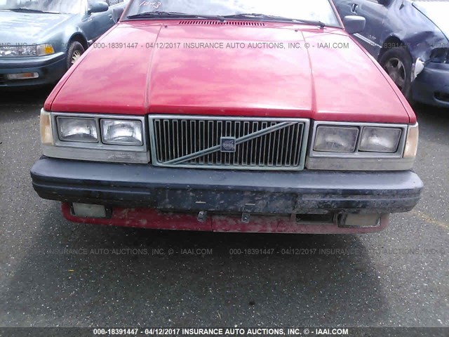 YV1FA8749K2331658 - 1989 VOLVO 740 RED photo 6