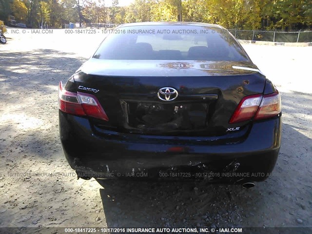 4T1BK46K67U535299 - 2007 TOYOTA CAMRY NEW GENERAT LE/XLE/SE BLACK photo 6