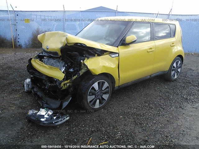 KNDJX3A51E7015066 - 2014 KIA SOUL ! YELLOW photo 2