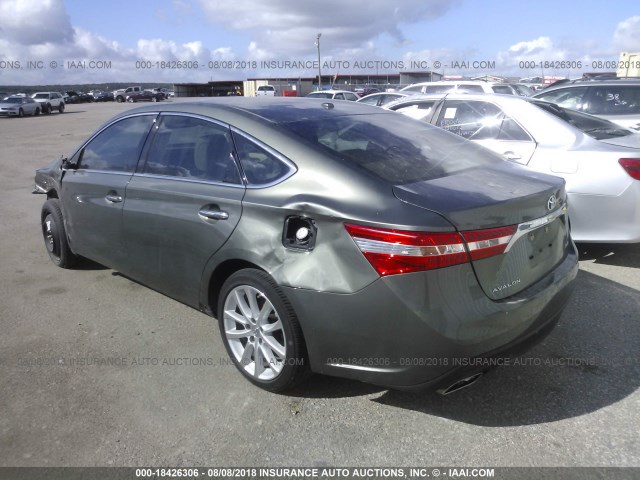 4T1BK1EBXDU074815 - 2013 TOYOTA AVALON PREMIUM/TOURING/LIMITED GRAY photo 3