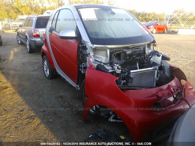 WMEEJ31X58K161574 - 2008 SMART FORTWO PURE/PASSION ORANGE photo 1