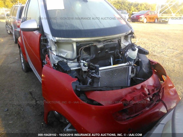 WMEEJ31X58K161574 - 2008 SMART FORTWO PURE/PASSION ORANGE photo 6
