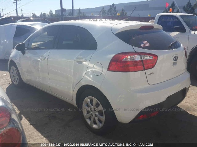 KNADM5A36C6028718 - 2012 KIA RIO LX WHITE photo 3