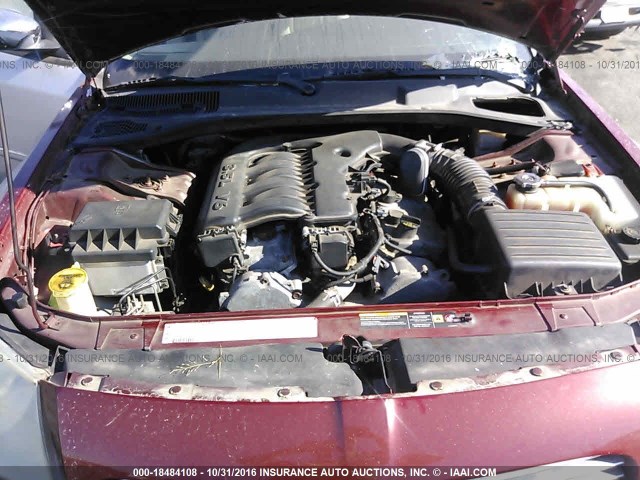 2D4FV47V76H197471 - 2006 DODGE MAGNUM SXT RED photo 10