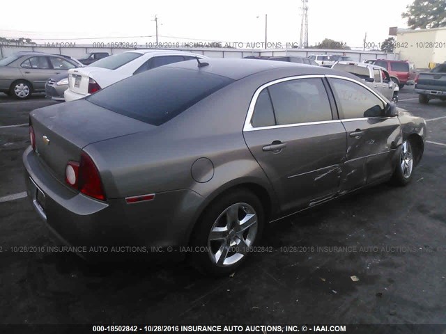 1G1ZB5EB4AF285284 - 2010 CHEVROLET MALIBU LS ნაცრისფერი ფოტო 4