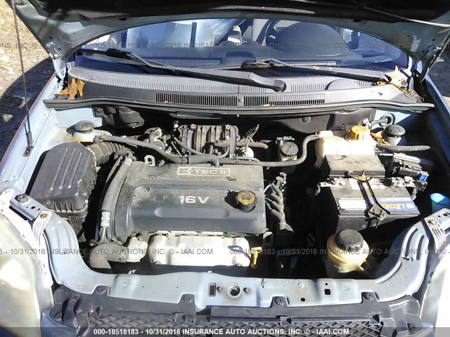 KL1TD56637B072178 - 2007 CHEVROLET AVEO LS Light Blue photo 10