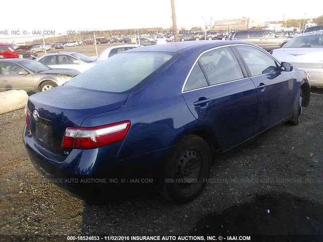 4T1BE46K58U238033 - 2008 TOYOTA CAMRY CE/LE/XLE/SE BLUE photo 4