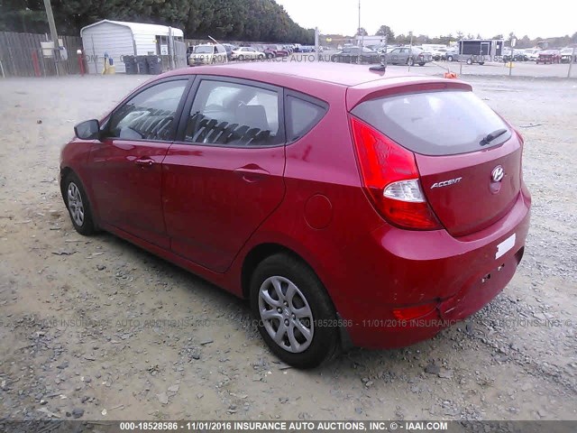 KMHCT5AE6CU034433 - 2012 HYUNDAI ACCENT GLS/GS RED photo 3