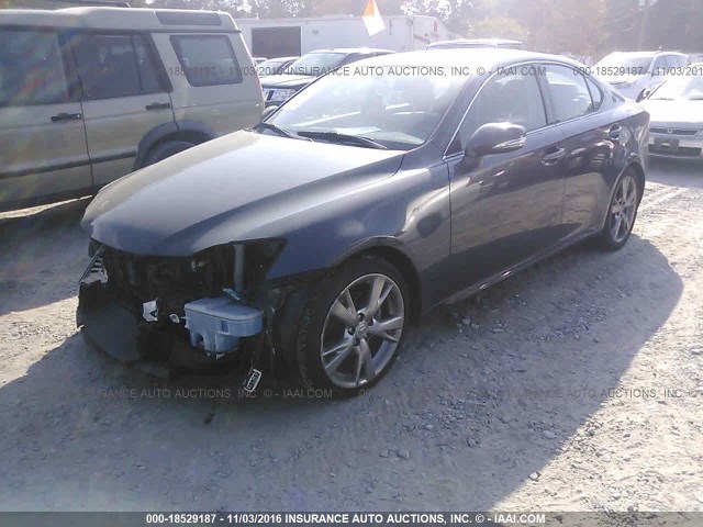 JTHBK262292091652 - 2009 LEXUS IS 250 GRAY photo 2