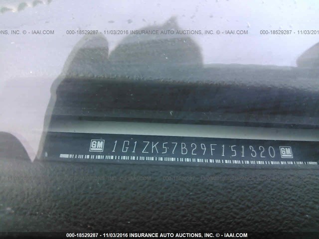 1G1ZK57B29F151320 - 2009 CHEVROLET MALIBU LTZ თეთრი ფოტო 9