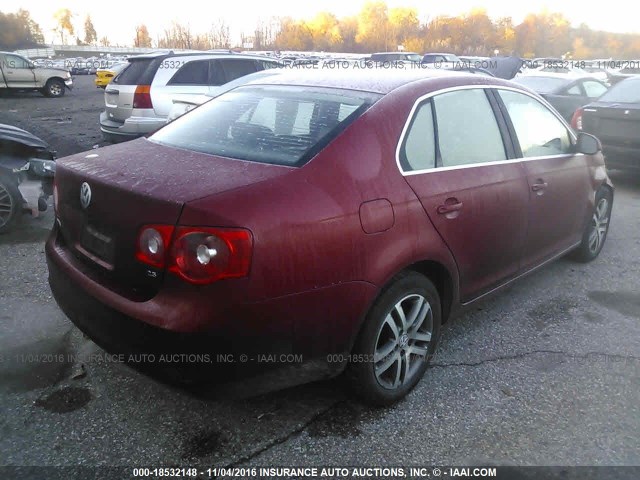 3VWRF71K16M671260 - 2006 VOLKSWAGEN JETTA 2.5 RED photo 4