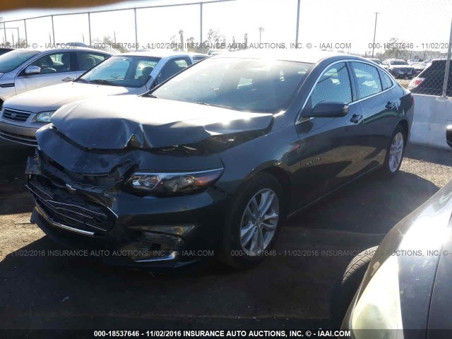 1G1ZE5ST1GF259139 - 2016 CHEVROLET MALIBU LT GRAY photo 2