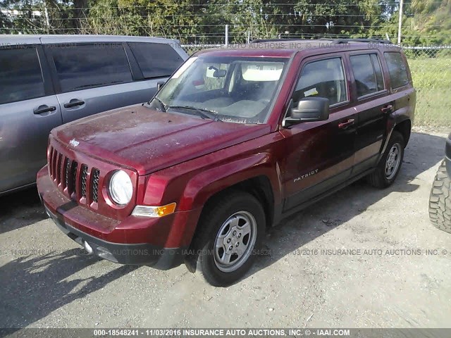 1C4NJPBA6DD130400 - 2013 JEEP PATRIOT SPORT RED photo 2