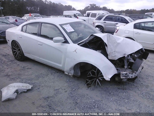 2B3CL3CG7BH607169 - 2011 DODGE CHARGER WHITE photo 1