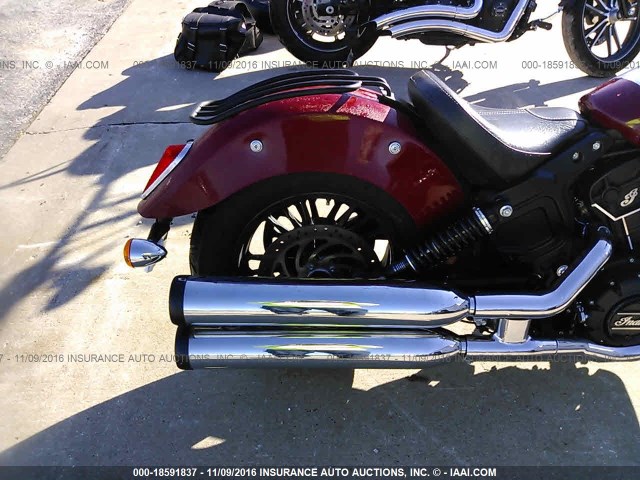 56KMSB115G3110141 - 2016 INDIAN MOTORCYCLE CO. SCOUT SIXTY MAROON photo 6
