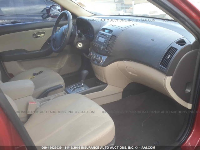 KMHDU4ADXAU977392 - 2010 HYUNDAI ELANTRA BLUE/GLS/SE RED photo 5