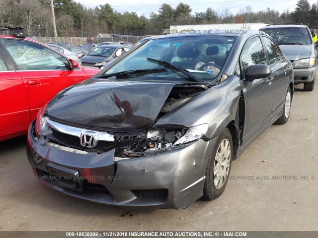 2HGFA1F35BH511900 - 2011 HONDA CIVIC VP GRAY photo 2