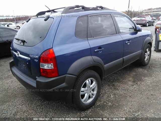 KM8JN72D07U621655 - 2007 HYUNDAI TUCSON SE/LIMITED BLUE photo 4