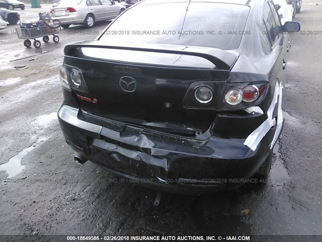 JM1BK324881781831 - 2008 MAZDA 3 S BLACK photo 6