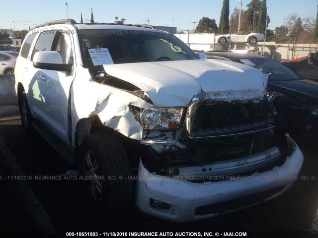 5TDBW5G13FS116446 - 2015 TOYOTA SEQUOIA SR5 WHITE photo 1