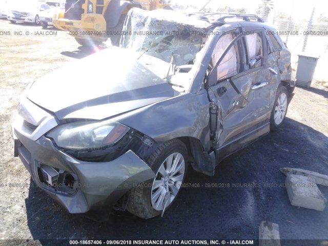 5J8TB1H50AA004902 - 2010 ACURA RDX TECHNOLOGY GRAY photo 2