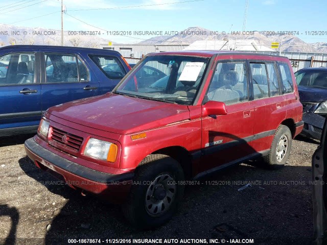 JS3TD03V2S4113518 - 1995 SUZUKI SIDEKICK JX/JLX RED photo 2