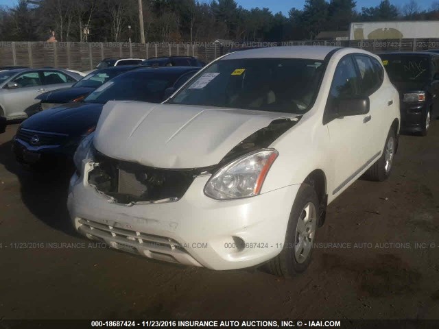 JN8AS5MV1CW372342 - 2012 NISSAN ROGUE S/SV WHITE photo 2