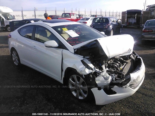 5NPDH4AE5DH226961 - 2013 HYUNDAI ELANTRA GLS/LIMITED WHITE photo 1