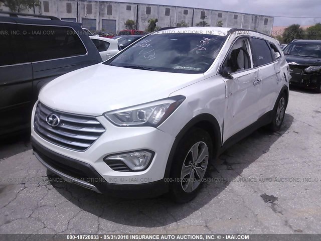 KM8SM4HF5FU093818 - 2015 HYUNDAI SANTA FE GLS WHITE photo 2