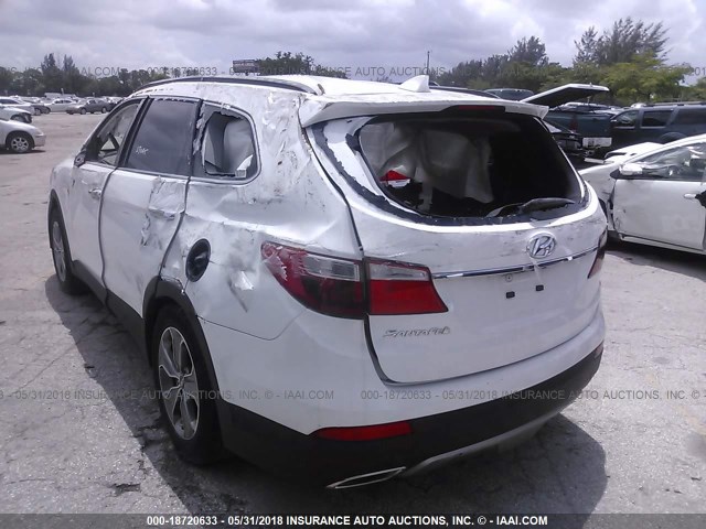 KM8SM4HF5FU093818 - 2015 HYUNDAI SANTA FE GLS WHITE photo 3