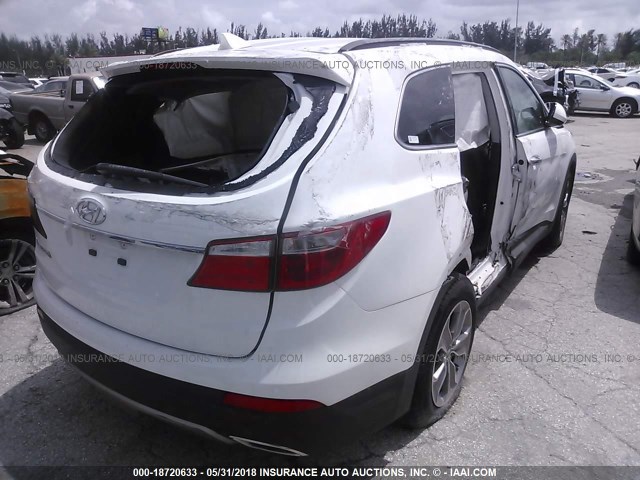 KM8SM4HF5FU093818 - 2015 HYUNDAI SANTA FE GLS WHITE photo 4