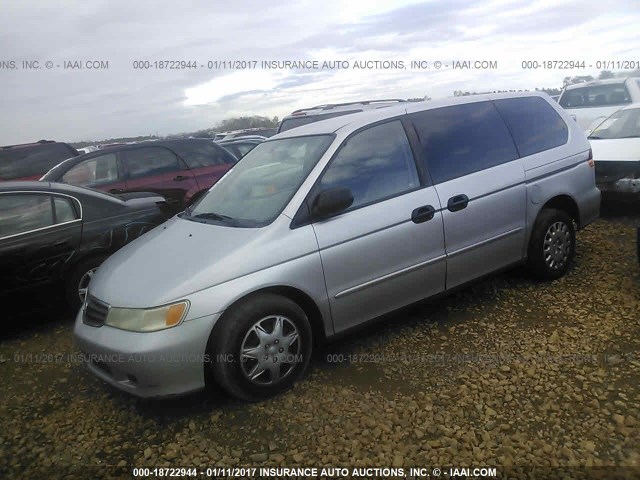 2HKRL18582H533367 - 2002 HONDA ODYSSEY LX SILVER photo 2