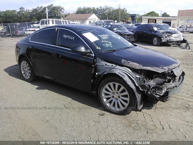 W04GW5EV7B1087515 - 2011 BUICK REGAL CXL BLACK photo 1