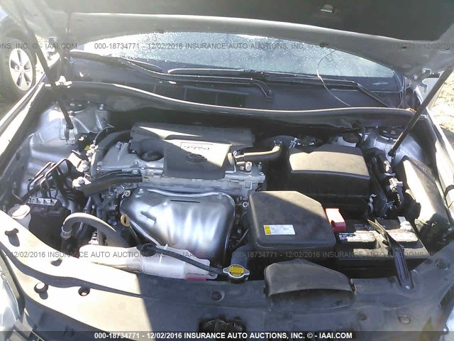 4T4BF1FK3FR509282 - 2015 TOYOTA CAMRY LE/XLE/SE/XSE SILVER photo 10