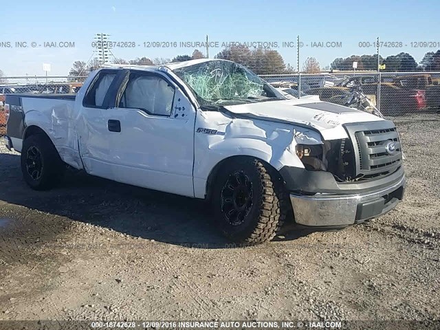 1FTFX1EV9AKA38011 - 2010 FORD F150 SUPER CAB WHITE photo 1