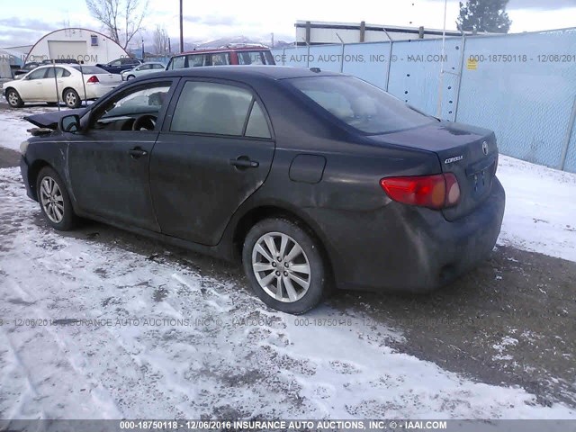 1NXBU40E79Z163990 - 2009 TOYOTA COROLLA S/LE/XLE BLACK photo 3