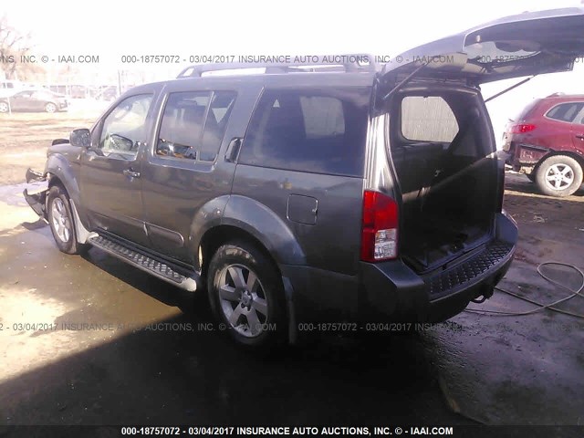 5N1AR18B88C664154 - 2008 NISSAN PATHFINDER S/LE/SE GRAY photo 3