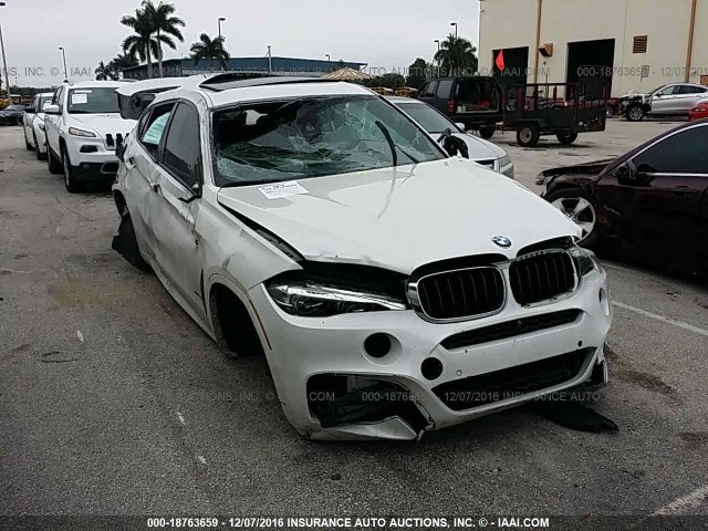 5UXKU2C51F0F95046 - 2015 BMW X6 XDRIVE35I WHITE photo 1