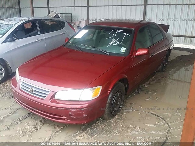 4T1BG22K21U820228 - 2001 TOYOTA CAMRY CE/LE/XLE 红色 照片 2