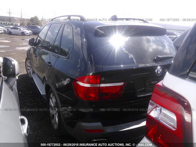 5UXFE83508LZ99035 - 2008 BMW X5 4.8I BLACK photo 3