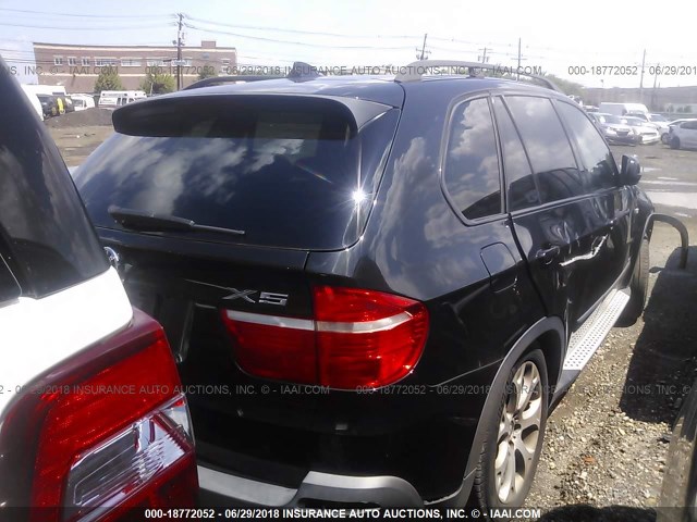 5UXFE83508LZ99035 - 2008 BMW X5 4.8I BLACK photo 4