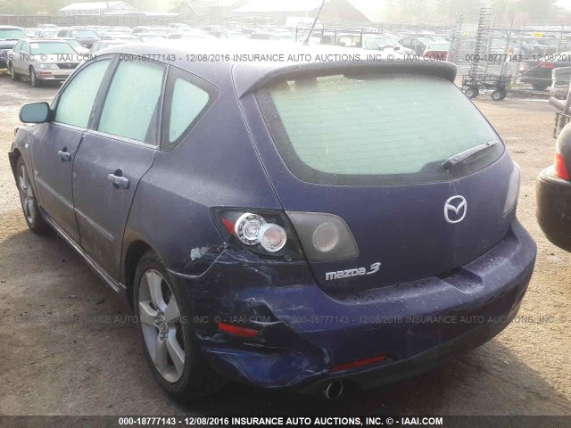 JM1BK344861414356 - 2006 MAZDA 3 HATCHBACK BLUE photo 3